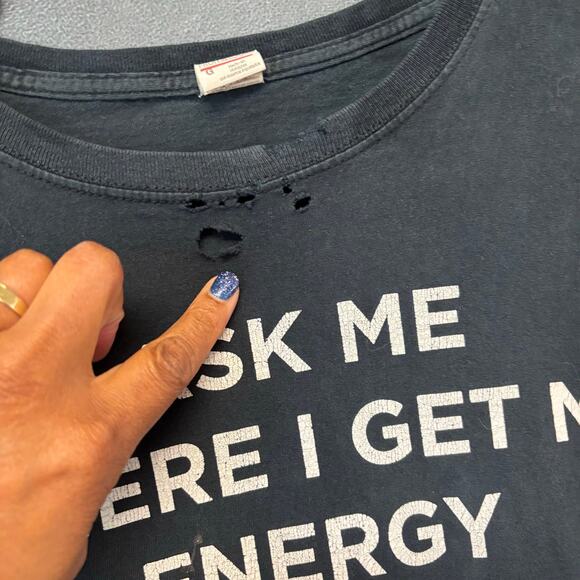 Coca Cola Energy Circle K Promo T-Shirt Black Men’s L Graphic Vintage Distressed - Picture 5 of 15